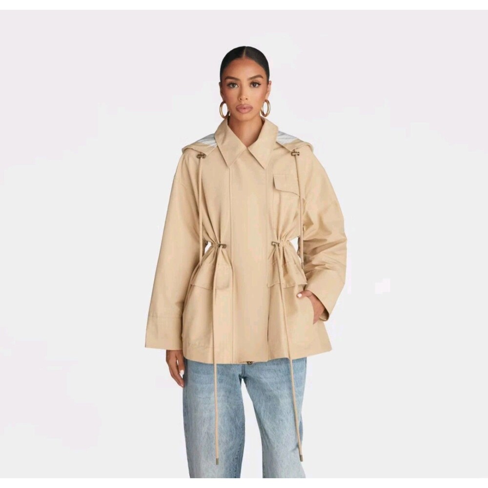 Women's KBB by Kahlana Cinched Anorak Jacket Tan XL